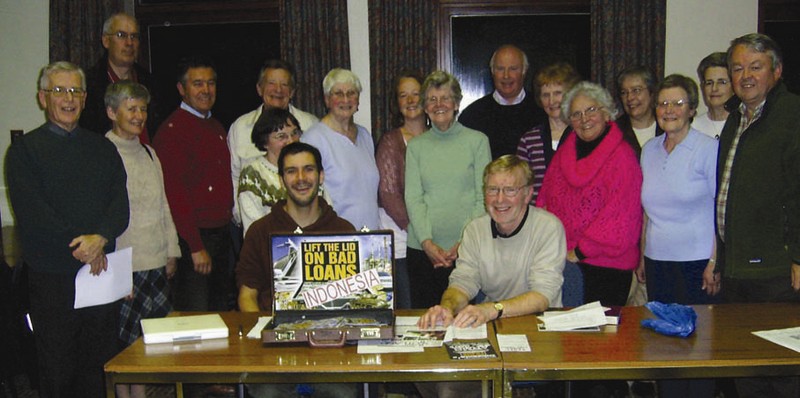 Members of Clarkston Justice and Peace Group campaign for the cancellation of Indonesia's arms debt: Clarkston J and P